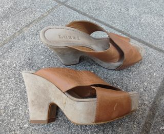 Sandali Luzzi Marrone in pelle.