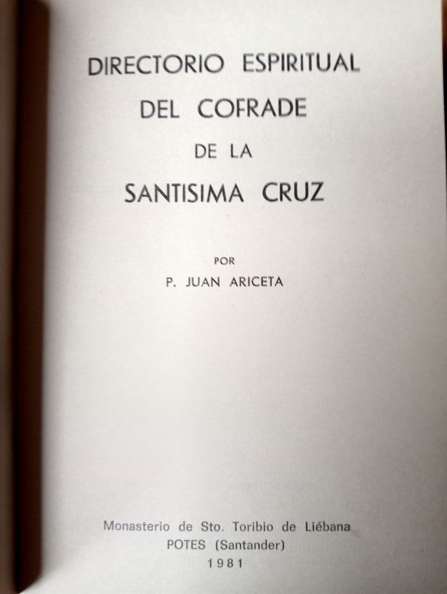 Directorio Espiritual del cofrade de la Stma.Cruz