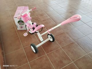 Triciclo infantil rosa | Plegable