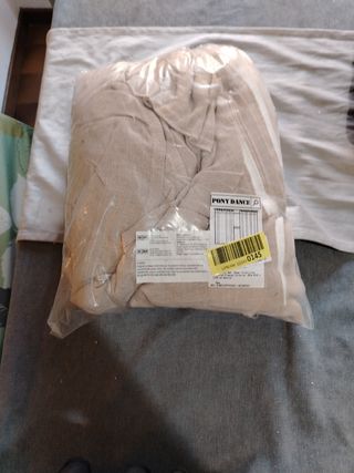 Tende beige in misto lino