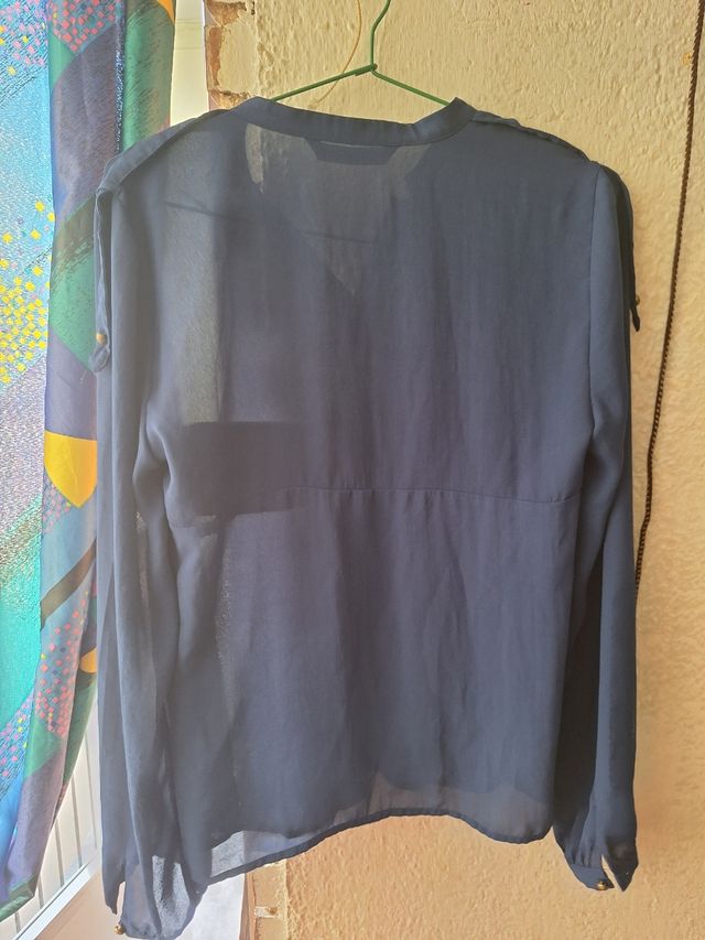 Camisa Zara azul mujer XS