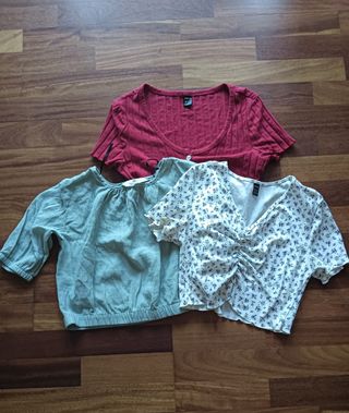 3 camisetas mujer talla S