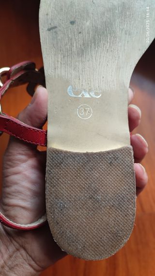 Infradito gioiello rosse e oro