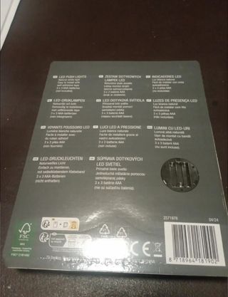 Luces LED adhesivas armario - 3 unidades