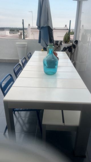 Mesa  y Banco Gandia Blasco -10 plzas.A recoger