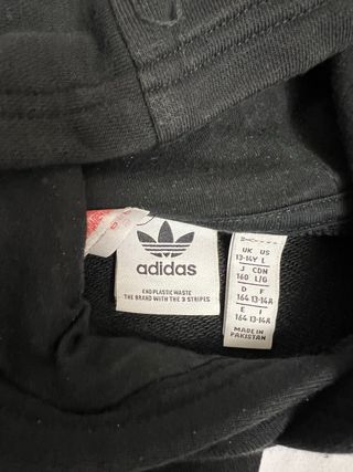 Sudadera Adidas negra L niño
