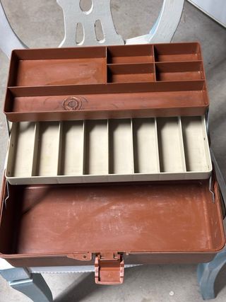 Caja herramientas Heco vintage con surtido