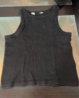 Top negro tirantes - algodón