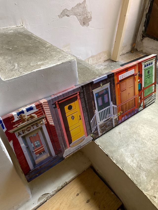 Lienzo - fotografia de puertas multicolores