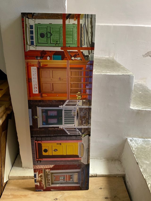 Lienzo - fotografia de puertas multicolores