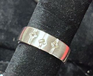 Anillo plata 3 circonios