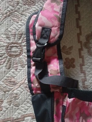 Bolso transportín perro pequeño estampado rosa