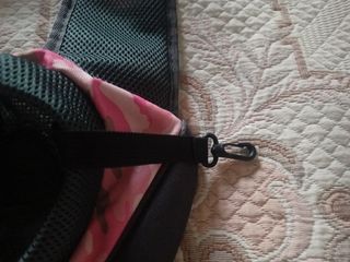 Bolso transportín perro pequeño estampado rosa