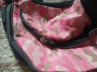 Bolso transportín perro pequeño estampado rosa