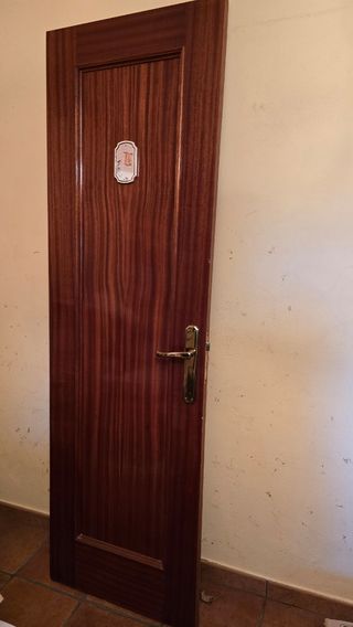 Puerta madera maciza 202x61.5cm