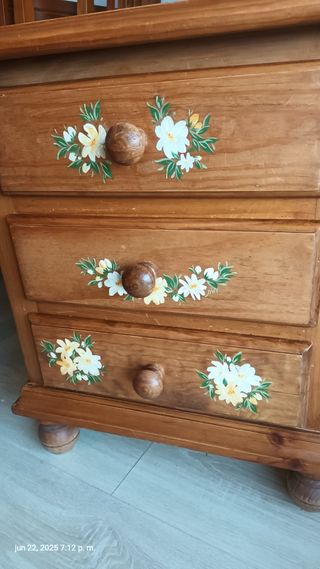 Mesilla madera 3 cajones