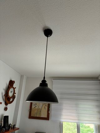 Lámpara colgante metal negra