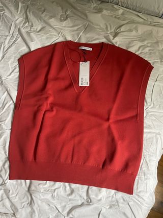 Chaleco Adolfo Domínguez rojo talla S
