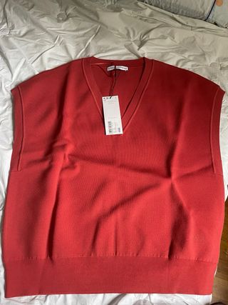 Chaleco Adolfo Domínguez rojo talla S
