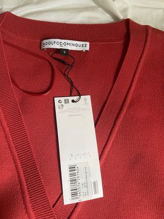 Chaleco Adolfo Domínguez rojo talla S