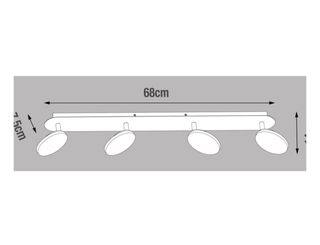 Foco 4 luces INSPIRE - 68cm