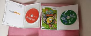 2 Juegos Nintendo Wii: Wii Play + Bob Esponja 