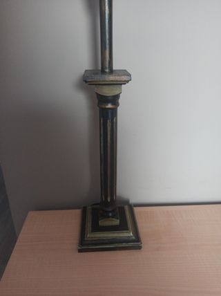 Lampara madera estilo columna