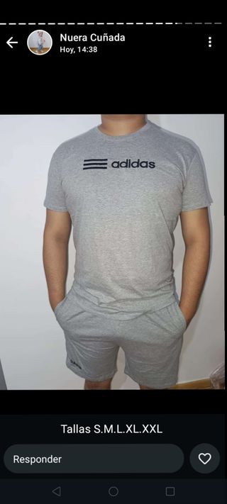 Conjunto Adidas Gris - S,M,L,XL,XXL