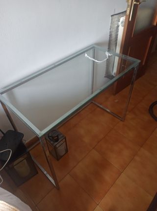 Lampara Ikea de pie - Gris y blanca