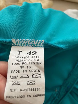 Vestido cóctel turquesa