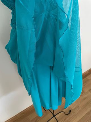 Vestido cóctel turquesa