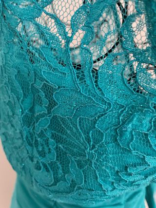 Vestido cóctel turquesa