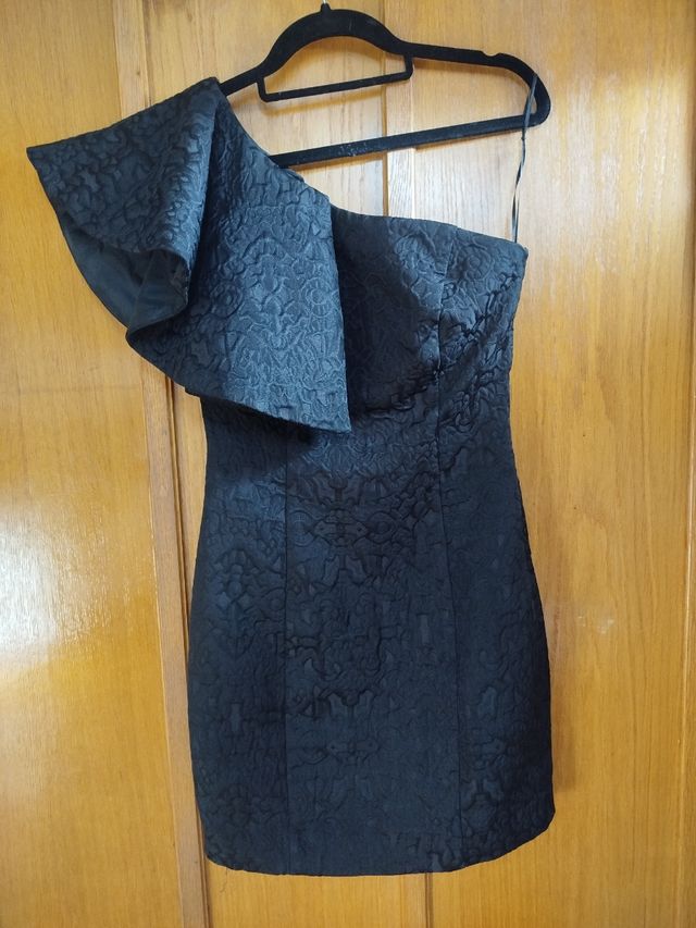 Vestido negro flores - Talla S