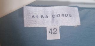 Blusa seda ALBA CONDE - Verde azulado
