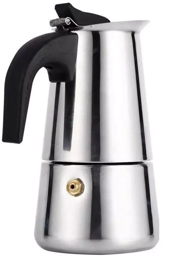 Caffettiera 4 Tazze In Acciaio Inox Moka Caffè