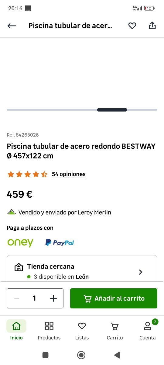 Se vende Piscina Bestway Steel Pro MAX 457x122cm