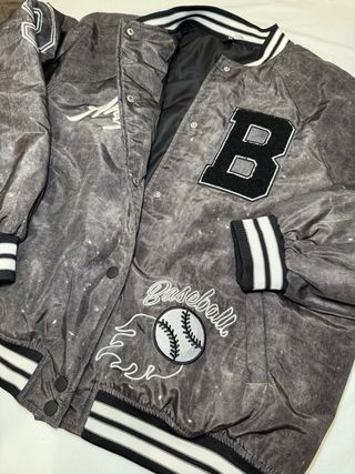 Chaqueta bomber gris Los Angeles