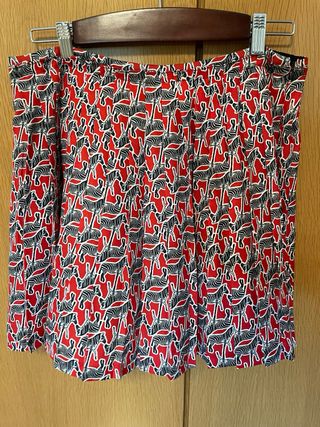 Falda pantalon plisada Zara - Zebra. Talla M