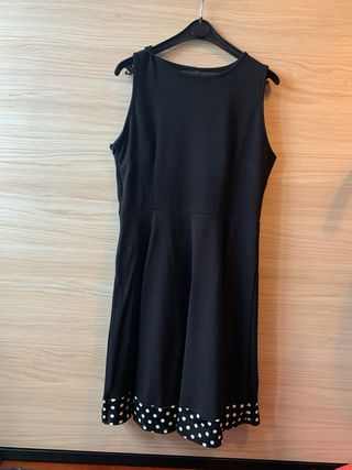 Vestido años 50 negro lunares XL