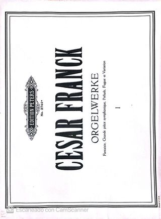 Partituras Cesar Franck Órgano
