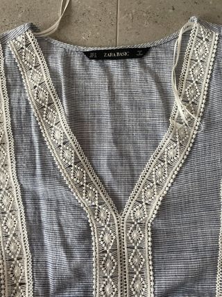 Blusa Zara azul - Talla M