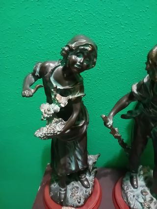 Pareja figuras vendimia uva 90 las 2 OFERTON XXl