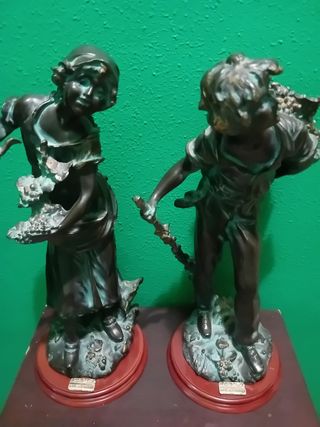 Pareja figuras vendimia uva 90 las 2 OFERTON XXl