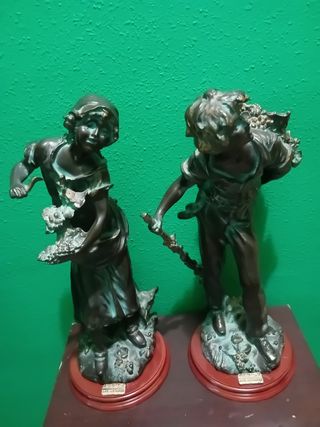 Pareja figuras vendimia uva 90 las 2 OFERTON XXl