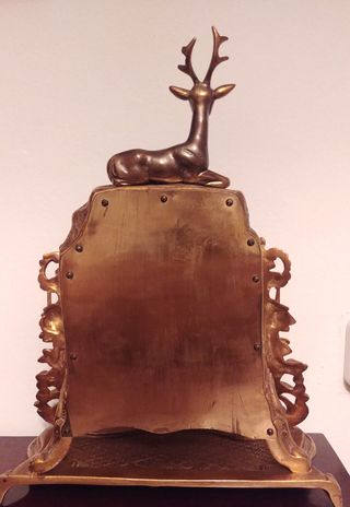 Lote Adornos antiguos latón repujado