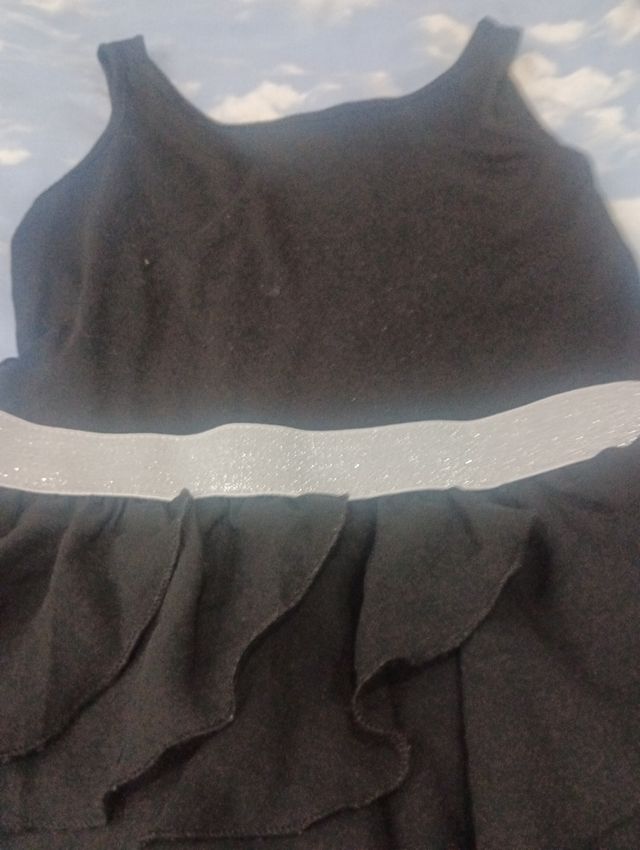 Vestido negro volantes talla 13-14