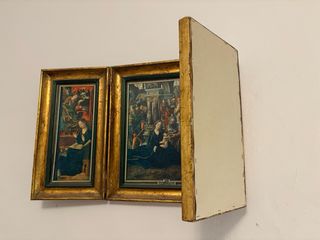 Tríptico religioso antiguo