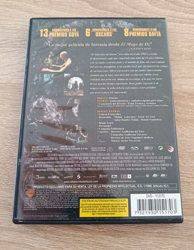 DVD El Laberinto del Fauno (2 Discos)