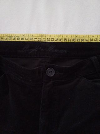 Pantalones pana mujer negros