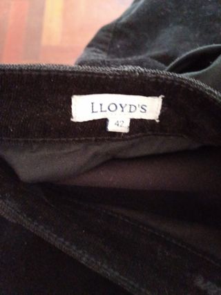 Pantalones pana mujer negros